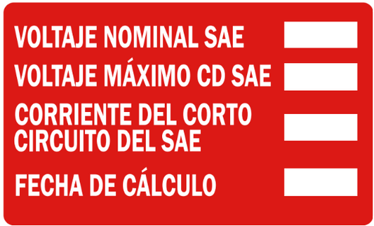 10 pack etiqueta solar INFORMACION DE CALCULO