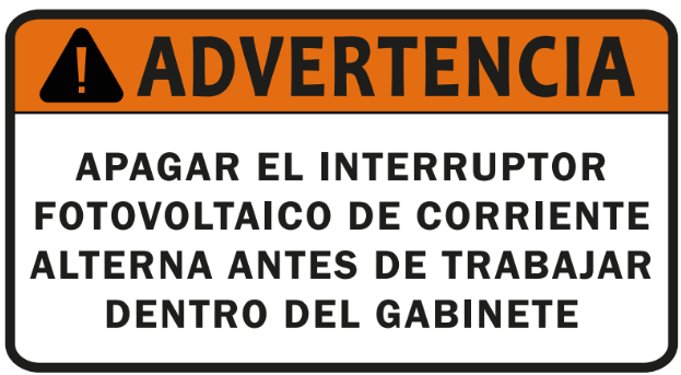 10 pack etiqueta solar ADVERTENCIA APAGAR EL INTERRUPTOR FOTOVOLTAICO DE CORRIENTE